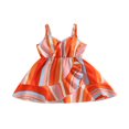 thumbnail image 1 of Kids Infant Girls Slip Dress Toddler Sleeveless Striped Ruffled Summer A-line Dress, 1 of 7