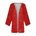 thumbnail image 5 of Women'S Cardigans,Lightweight Front Open Cardigan For Women Summer Clearance,Breathable Cardigans,Womens Summer Fall Shiny And Sparklinged Cardigan Long Sleeve Loose Cover Up Casual Blouse Tops, 5 of 5