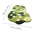 thumbnail image 1 of Flower Runner Rug Irregular Wavy, Tufted Area Rug Soft Green Floral Carpet Non for Bedroom Bedside Bathroom Home, 1 of 7
