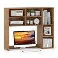 thumbnail image 1 of Costway Desktop Bookshelf Desk Storage Hutch with 7 Open Cubbies & 3 Adjustable Shelves Natural, 1 of 10