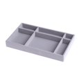thumbnail image 3 of Velvet Jewelry Display Tray Earrings Bracelets Pendants Rings Storage Organizer 6 Grids, 3 of 8