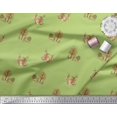 thumbnail image 2 of Soimoi Green Poly Georgette Fabric Tree & Animals Dots Print Fabric by the Yard 52 Inch Wide, 2 of 5