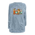 thumbnail image 4 of Hauts Mignons pour Femmes à Col Rond et d'Hiver Ample Imprimé avec Poche Chaude à Manches Longues Blouse Hauts Chemises d'Entraînement pour Femmes en Liquidation, 4 of 4