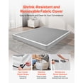 thumbnail image 4 of VEVOR Box Spring, Queen Size Bed Frame with Washable Fabric Cloth, Heavy Duty Metal Frame for Queen Bed, 4 in Mattress Foundation, 3500 lbs Max Weight Capacity, Easy Assembly, 79.1 L x 59.4 W x 4 H in, 4 of 9