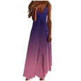 thumbnail image 2 of Ovzne Robes pour Femmes Robe d'Été Robes d'Été pour Femmes Imprimé Sans Manches Col Rond Robe Décontractée Robes Robe de Vacances Imprimée Liquidation, 2 of 5
