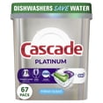thumbnail image 1 of Cascade Platinum ActionPacs + Oxi, Dishwasher Detergent Pods, Fresh 67CT, 1 of 8