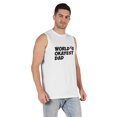 thumbnail image 2 of Inkmeso Printed Graphic World Okayest Dad€ T-Shirt For Mens Best Daddy Ever Gift T-Shirt, 2 of 7