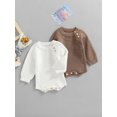 thumbnail image 3 of Fortune Barboteuse Chandail Décontractée pour Bébé Automne Garçons Filles Manches Longues Tricotée Combinaison à Boutons, 3 of 9