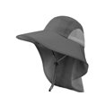 thumbnail image 3 of Wide Brim Bucket Hat Polyester Fisherman Visor for Vocation Outdoors Fishing Style C Dark Gray, 3 of 8