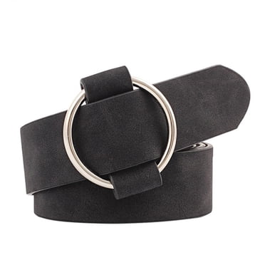 EQWLJWE Ceintures pour Femmes Sans Aiguille Moderne Élégant Boucle Ronde Décontractée Ceinture pour Dames Jeunesse Mode Ceinture Grand Ceinture