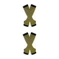 thumbnail image 3 of Maytalsory Bas Longs Épais et Confortables en Polyester Faciles à Assortir Jaune et Noir 2Set, 3 of 6