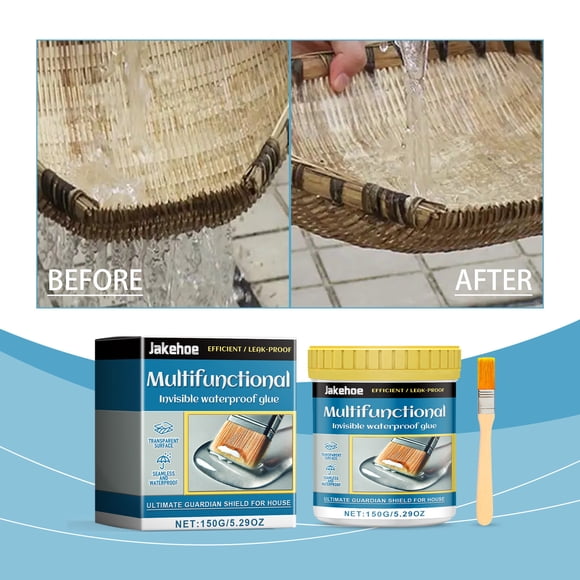 SSZMDLB under $5 Waterproof Sealant Glue, Waterproof Sealant, Clear Waterproofing Liquid, Multi-Surface Waterproofer, Leak Repair Coating, Protective Seal for Wood, Concrete, Deck, Fence, Driveway