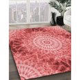 thumbnail image 3 of Ahgly Company Machine Washable Indoor Square Transitional Ruby Red Area Rugs, 6' Square, 3 of 7