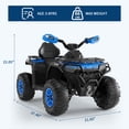 thumbnail image 2 of Garvee 12V Kids Ride On ATV,3 Variable Speeds,with Parent Remote Control,LED Headlights,Music,Blue, 2 of 7