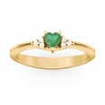 thumbnail image 2 of Birthstone Heart Ring with Shoulder Accents - Emeral (May), 2 of 4