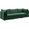 thumbnail image 2 of Meridian Furniture Jacob Sofa Modulaire en Velours Vert, 2 of 10