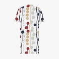 thumbnail image 5 of Pisexur Robes d'Été pour Femmes Mode Imprimé Floral Robe Décontractée Ample Col en V Manches Courtes Robes T-Shirt Fluide Surdimensionnée Robe de Plage avec Poches Grande Taille Mi-Mollet L-5TG, 5 of 5