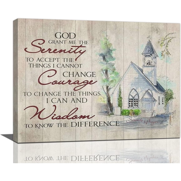 Art Mural de Prière Serenity Images de Versets Bibliques Chrétiens Décoration Murale Église Religieuse Courage Inspirant Sagesse Impressions sur Toile Peinture Décor Moderne pour la Maison Oeuvre d'Art pour Bureau Salon Chambre