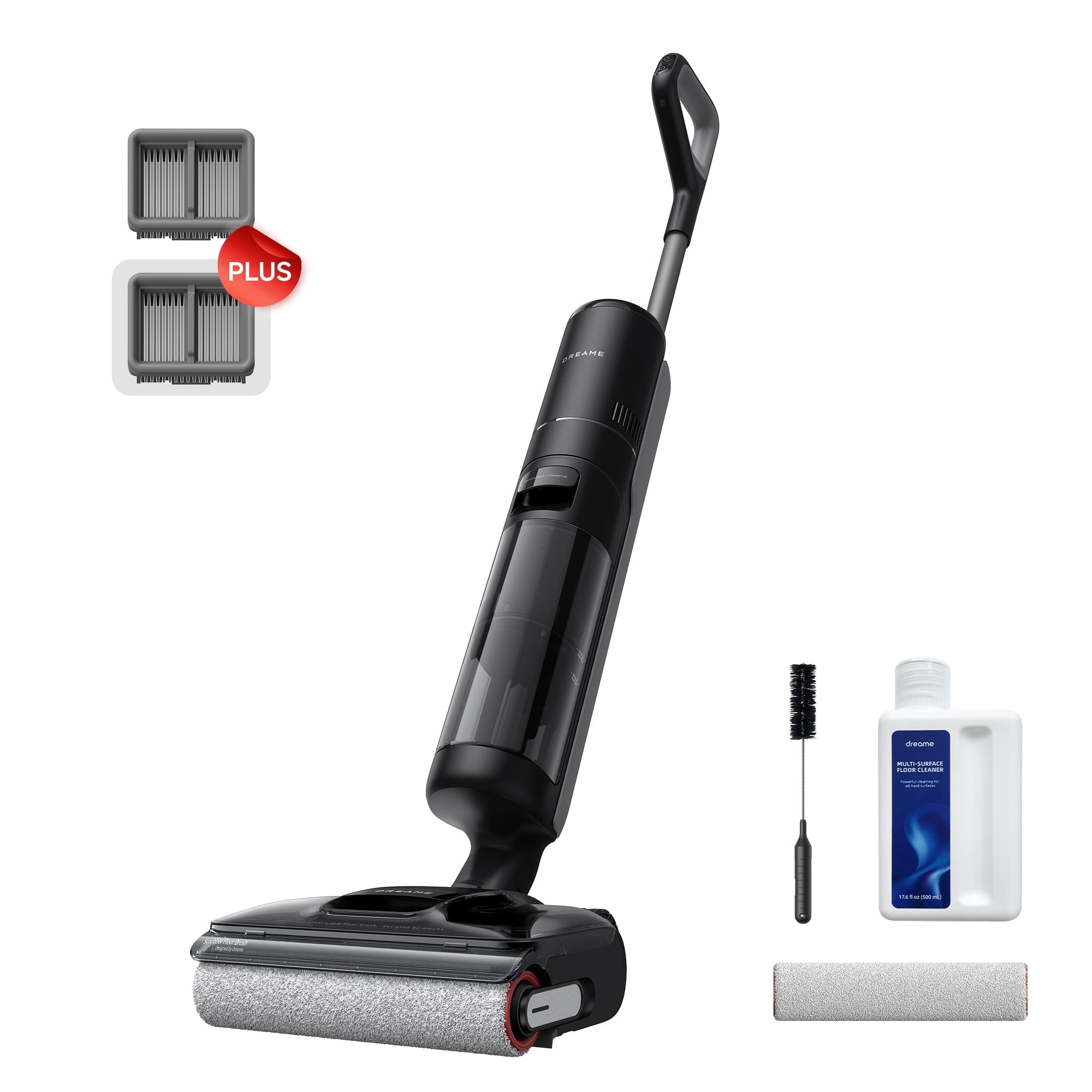 Dreame H12 Pro FlexReach Wet Dry Vacuum Cleaner, 0 Tangle Cordless Vacuum Mop All-in-1 for Hard Floors, 180° Lie-Flat Floor Cleaner Machine with 194°F Hot Self-Cleaning, 50Mins Runtime, 1 more Filter