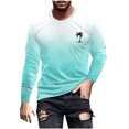 thumbnail image 2 of RXIRUCGD T-Shirt à Col Rond pour Hommes, Décontracté, Mode, Imprimé, Manches Courtes, Chandail, Bleu Pâle, Taille : L, 2 of 5