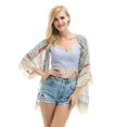thumbnail image 3 of Cardigan Kimono à Franges Ample à Fleurs pour Femmes, Châle, Manteau, Veste, Cache-Cœur, Hauts, Couvre-Maillot, 3 of 5