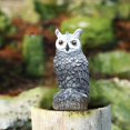 thumbnail image 4 of Almencla Sculpture d'Épouvantail Hibou Décoration d'Halloween Extérieure Hibou Oiseau Dissuasifs pour Cour Extérieur A, 4 of 8