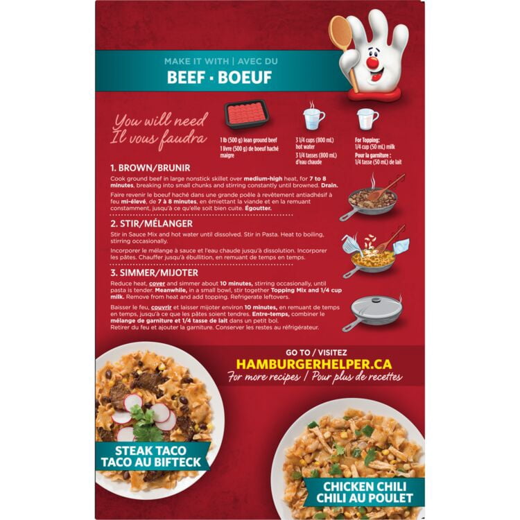 Hamburger Helper Taco au boeuf