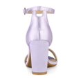 thumbnail image 2 of BLISSFUL STEP Women's Shoes Ankle Strap Buckle Block Heel Sandals Purple 9.5, 2 of 7