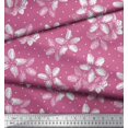 thumbnail image 3 of Soimoi Pink Poly Georgette Fabric Dot & Floral Printed Craft Fabric by The Yard 52 Inch Wide, 3 of 3