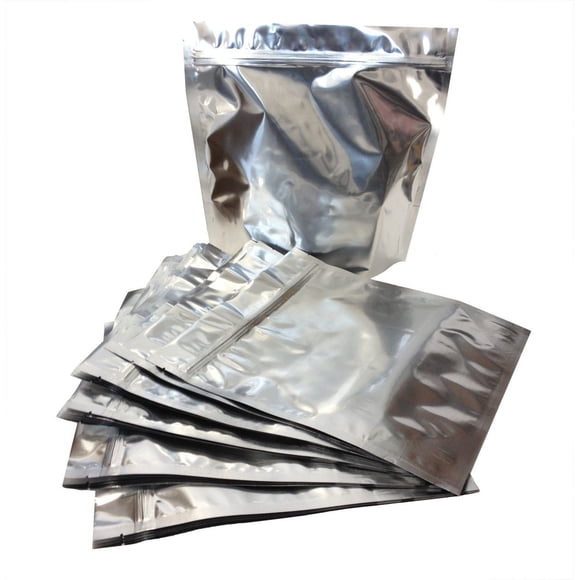Sac à fermeture à glissière en mylar, capacité de 1 gallon – 20 unités