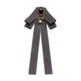 thumbnail image 3 of KLKCMS Bowknot Brooch Pin Collar Elegant Ribbon Brooches Ribbon Bow Tie Brooch Neck Tie Gray, 3 of 9