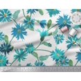 thumbnail image 2 of Soimoi Crepe Silk Fabric Leaves & Aster Flower Decor Fabric Printed Yard 42 Inch Wide, 2 of 3