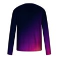 thumbnail image 5 of Besolor Chemises à Manches Longues pour Hommes Tendance Dégradé Col Rond Pull Décontracté Grande Taille Blouse d'Entraînement Tee, 5 of 5