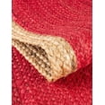 thumbnail image 3 of 2.3x4 Ft Oval Red Jute Area Rug, Hand-Woven, Reversible, Farmhouse Boho Style, Durable & Pet-Friendly Rug for Living Room, Dining Room, and Bedroom, 3 of 5