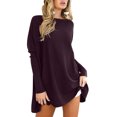 thumbnail image 4 of WEIYLL Ladies T Shirts Oversized Tunic With Leggings Long Sleeve Fall Sweaters Purple Tops Sizes S, 4 of 6
