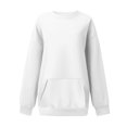 thumbnail image 4 of Breezora Chandail à Capuchon à Poche Surdimensionné pour Femmes, Col Rond, Chandail Décontracté Confortable, Taille P, Blanc, 4 of 5