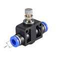 thumbnail image 2 of Unique Bargains Air Flow Control Valve with Push-to-Connect Fitting, 15/64' Tube OD Union Straight Pneumatic Flow In-Line Speed Controll, 2 of 3