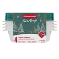 thumbnail image 1 of Rubbermaid TakeAlongs 2.9-Cup Square Food Storage Containers, Meal Prep Containers with Lids, Limited-Edition Blue Spruce, 4 Count, 1 of 4