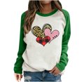 thumbnail image 1 of RKSTN Chandail en Molleton de la Saint-Valentin pour Femmes Mode Imprimé Lettre et Cœur Chandail en Molleton Manches Longues Col Rond Tops, 1 of 4
