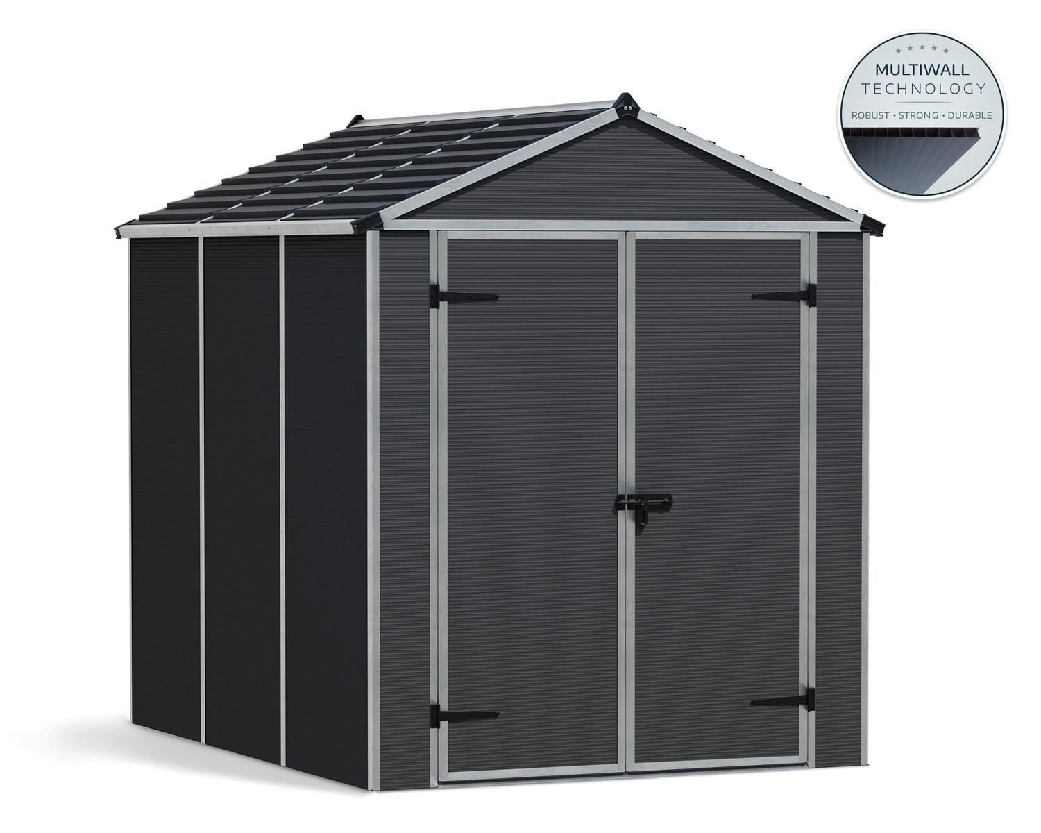 Remise de jardin Rubicon, 6 pi x 8 pi, gris foncé