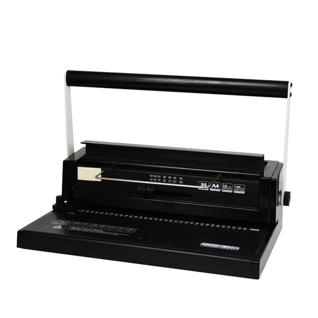 W12m Iron Ring Binding Machine 34 Hole Loose Leaf Iron Ring Punching Machine Double Coil Manual Wire Binding Machine ,Pinpoint Punching