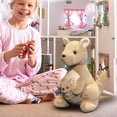 thumbnail image 2 of Grand Jouet en Peluche B Kangaroo Ensemble Mère et Bébé Poupée Réaliste Douce Décorative Matériau Sûr Compagnon Confortable pour Enfants de Collection, 2 of 9