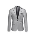 thumbnail image 1 of Men's Fashion England Solid Color High Quality Casual Single Breasted Suit, 1 of 3