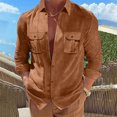 thumbnail image 2 of RKSTN Cardigan pour Homme Décontracté Mode Col Rabattu Chandail Uni Manches Longues Hauts en Coton Décontractés Stylés pour l'Automne, 2 of 9