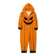 thumbnail image 3 of Halloween Parent Child Printed Hooded Zipper Home Jumpsuit (Kid's Style), 3 of 3