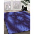 thumbnail image 3 of Ahgly Company Tapis d'Intérieur Lavables en Machine, Ronds, Bleu Nuit Transitionnel, Ronds de 3', 3 of 7