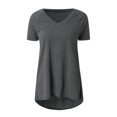 thumbnail image 4 of T-Shirt à Manches Courtes Printemps Été pour Femme pour Leggings à Col en V, 4 of 7