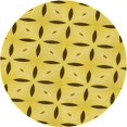 thumbnail image 1 of Ahgly Company Tapis Rond Lavable en Machine Intérieur Transitionnel Jaune Banane, 6 Pieds Rond, 1 of 7