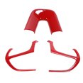 thumbnail image 4 of Cadre de Volant de Direction, 3 Pcs Usure Revêtement de Volant Anti-Rayure Robuste Durable pour les Accessoires d'Intérieur de Voiture Rouge, Noir, Fibre de Carbone Style, 4 of 8