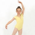 thumbnail image 4 of Girls' Solid Color Short Sleeved Round Neck Dance Practice Uniform Children's Jumpsuit in Medium and Large, 4 of 6